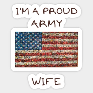 I'm a proud army wife Sticker